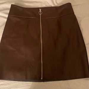 Brand new Express leather skirt. Color: burgundy